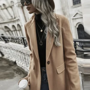 Blazer Longo Cor Caramelo