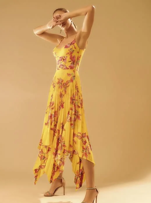 Vestido Amarelo Florido