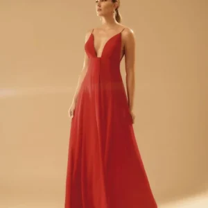 Vestido Longo de Festa Vermelho